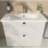 ТумбаVITRA ROOT GROOVE 80 см с круглой раковиной 2 ящика, матовый белый 69436